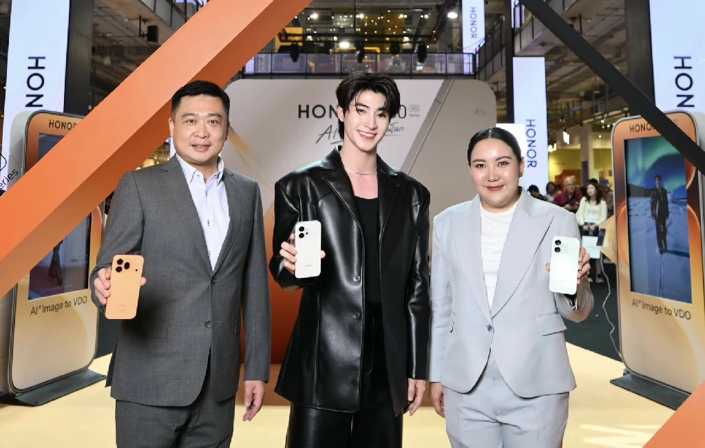 เปิดตัว HONOR 600 Series สมาร์ตโฟนเรือธงแห่งยุค โชว์ฟีเจอร์ AI Image to Video 2.0 เจ้าแรกของอุตสาหกรรม พร้อมกล้อง 200MP AI Portrait Camera แบตอึด 7,000mAh  พร้อมดึง ‘บลู พงศ์ทิวัตถ์ ตั้งวันเจริญ’ นั่งแท่น HONOR 600 Series Thailand AI Friend