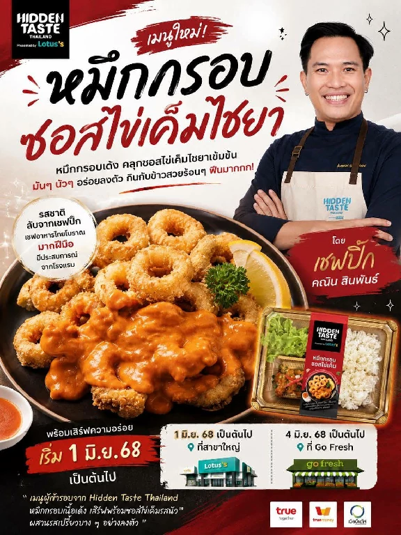 หมึกกรอบซอสไข่เค็มไชยา โดย เชฟปิ๊ก คณิน สินพันธ์