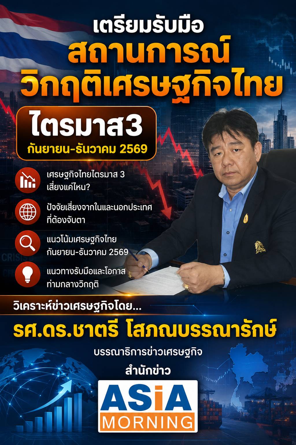 “เตรียมรับมือสถานการณ์วิกฤติเศรษฐกิจไทย ไตรมาส3 ปี2569”
